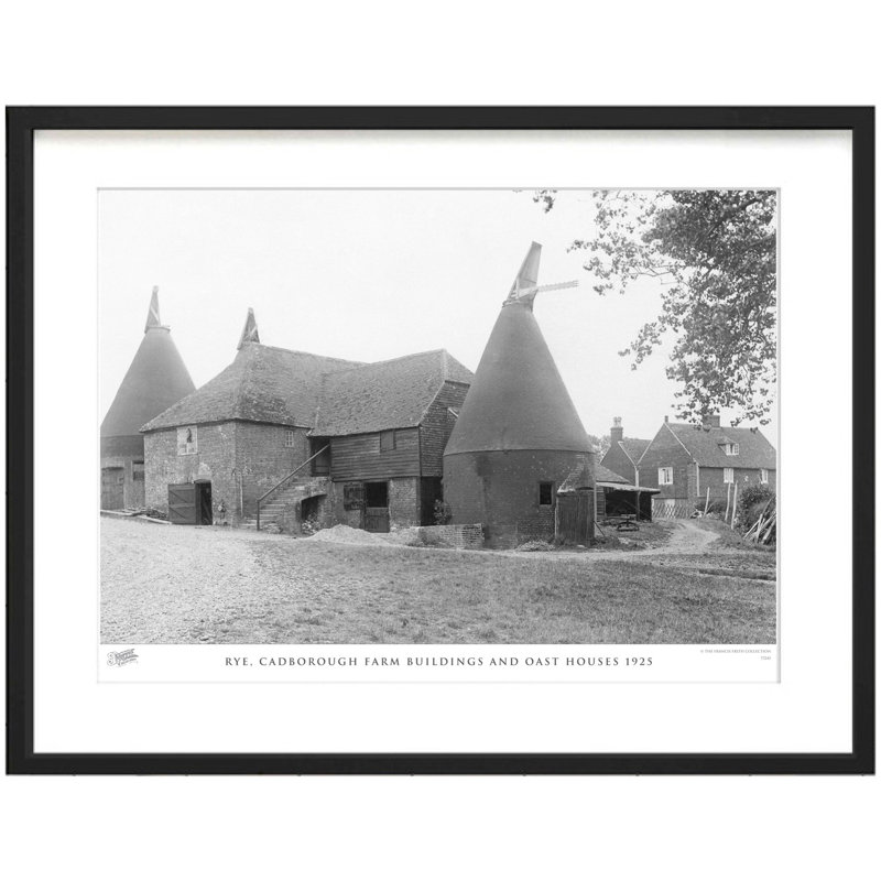 Rye, Cadborough Farm Buildings And Oast Houses 1925 by Francis Frith - Single Picture Frame Print, 60cm H x 80cm W x 2.3cm D