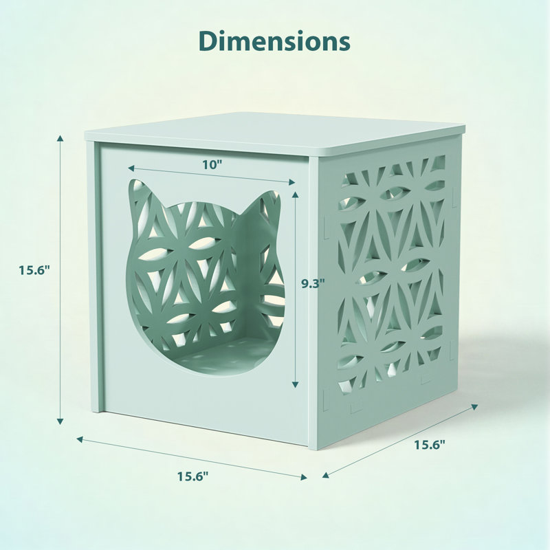 Multi-Functional Cat Cave PVC Side Table, Green