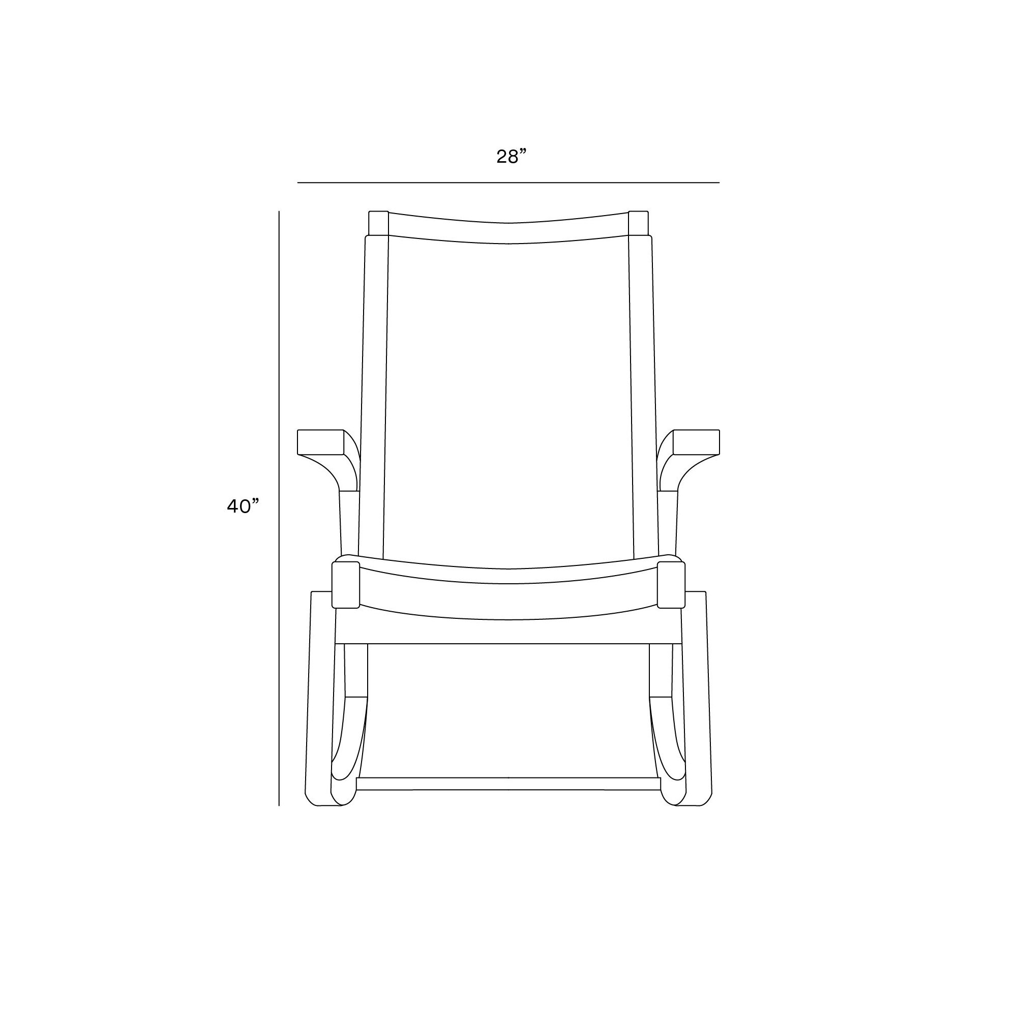 Amador Rocking Chair, Colonial Pattern, Natural
