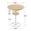 Raghul Round Bar Table with Storage Shelves, 36.2" Bar Height Pub Table with Wine Glass Holder, Small Bistro Table with Metal Base for Kitchen, Dining Room, Breakfast Nook, Apartment, Home Bar-189415133