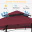 8 pi L 5 pi. D Pavillon de jardin à structure en acier avec auvent imperméable et anti-UV-108090652