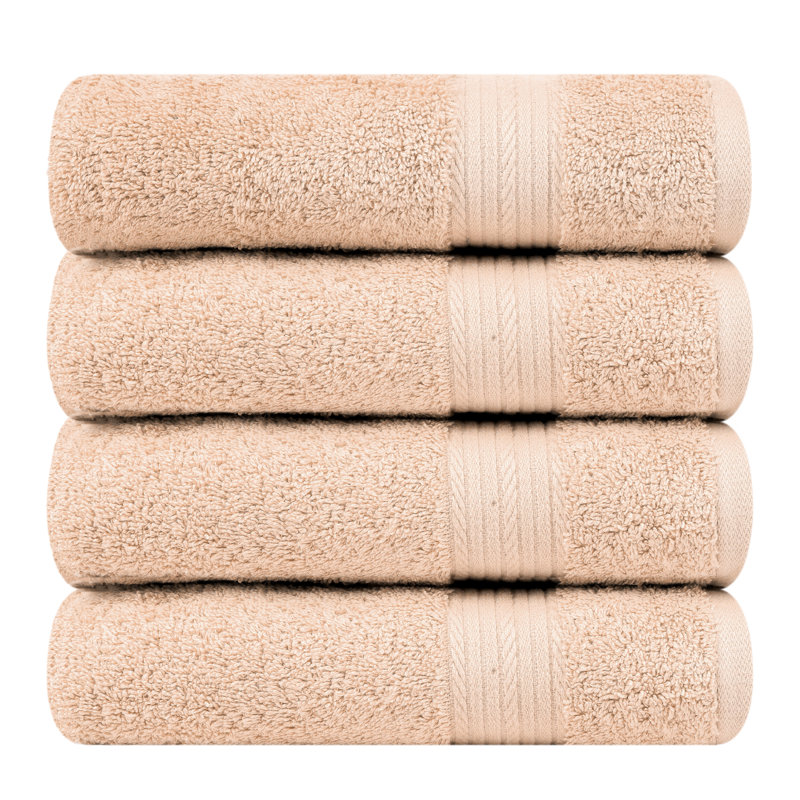 Como Bath Towel Set 100% Cotton Super Soft and Absorbent, Beige, Bath Towels - 16 Pack