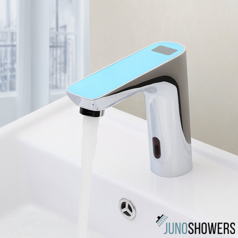 Juno Gold Finish Luxury Digital Display Shower System with Handheld Shower and Body Jets