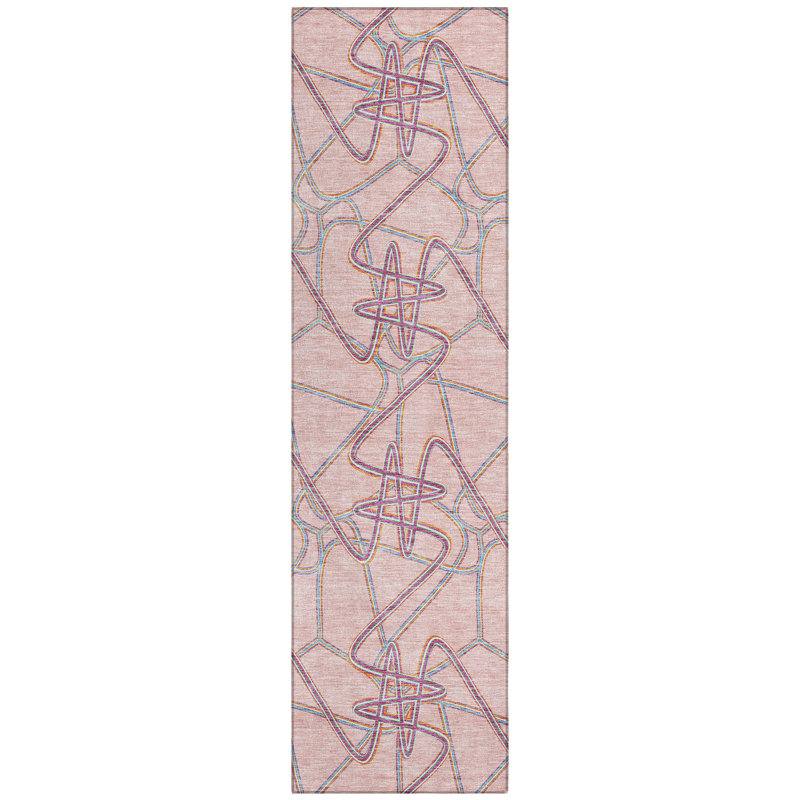  Aleg Area Rug with Non-Slip Backing, Runner 2'3" x 7'6"