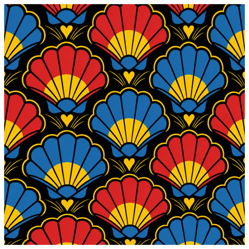 Colorful Shell Pattern Blankets, 50in W x 60in H