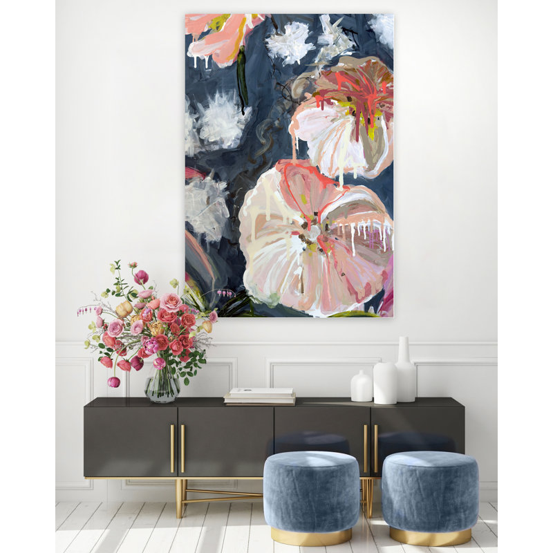 Flower Drip III Print by Katie Ré Scheidt, Wrapped Canvas, 33" H x 24" W