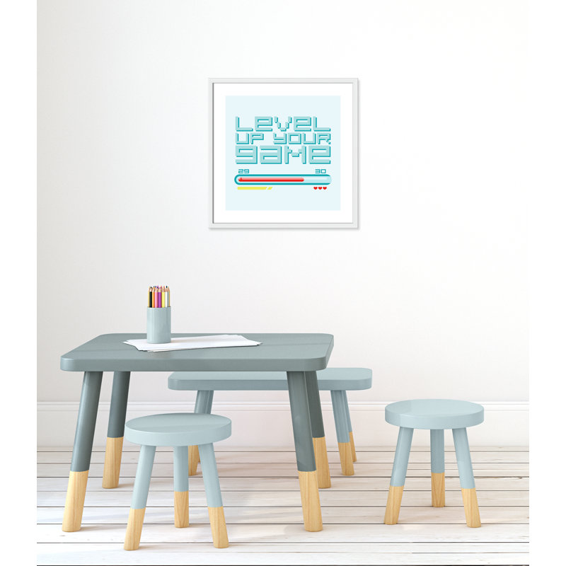 Niveau supérieur, art encadré, H 23,5 po x l 23,5 po x P 1,19 po, Encadré de boîte blanc