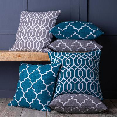 Paris Geometric Square Throw Pillow Cover