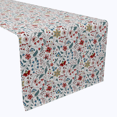 Table Runner, 100% Cotton, 16X72", Botanical Doodles
