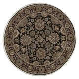 One-of-a-Kind Manchuria Hand-Knotted High-Quality Round Area Rug