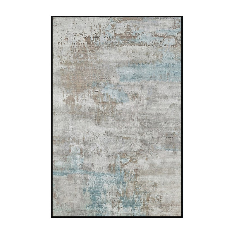 Tapis gris / bleu Cardi, Rectangle 5 pi x 7 pi
