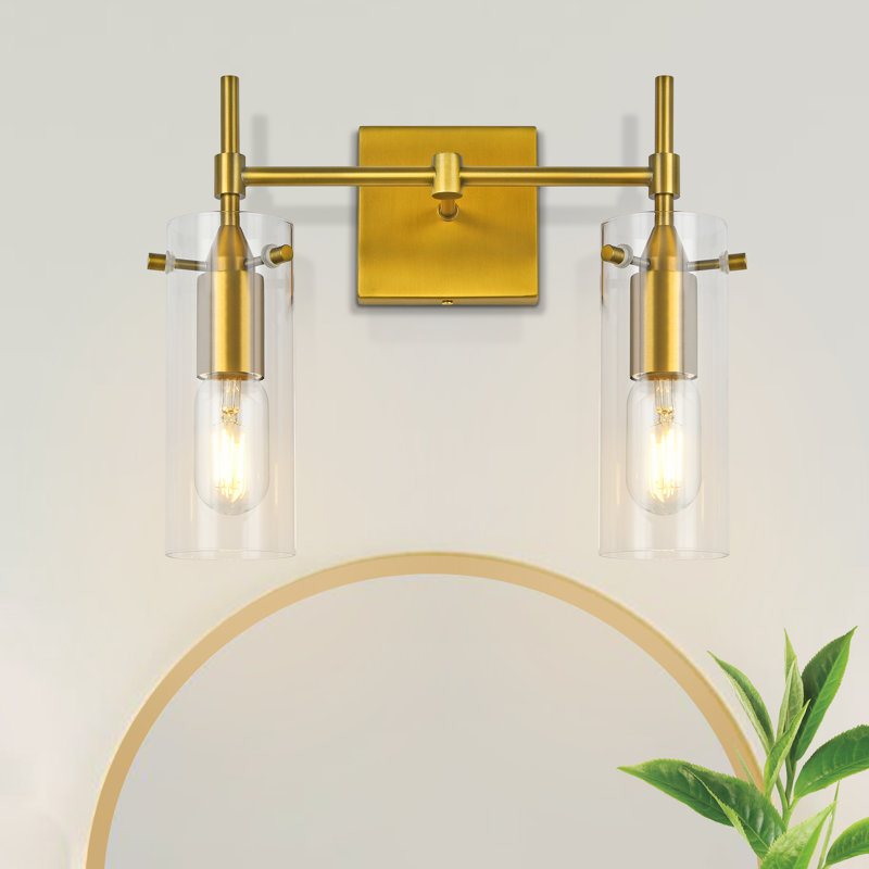 Éclairage pour meuble-lavabo à intensité variable Marlaine, Noir, 2