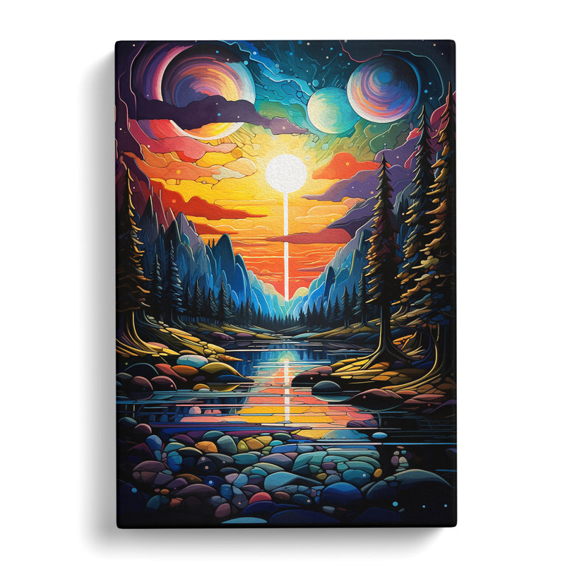 Lake Futurism - Wrapped Canvas, 50cm H x 35cm W x 3cm D