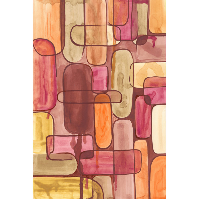 Mod Sunset I by Regina Moore - Wrapped Canvas Painting, 122cm H x 81cm W