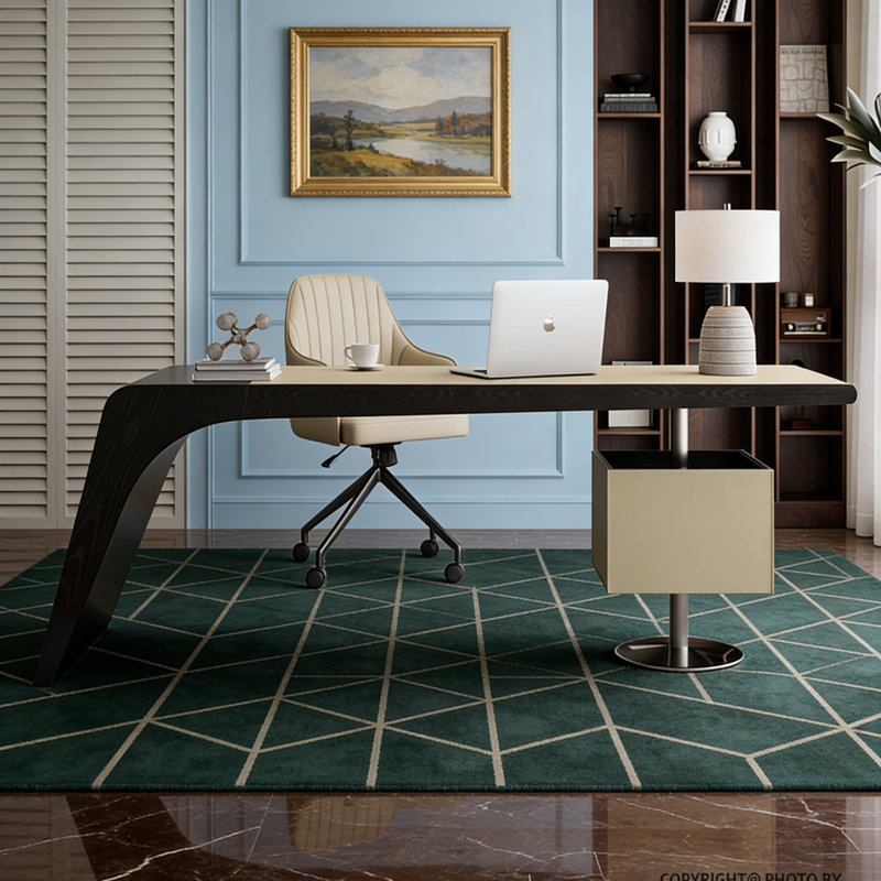 Bureau italien moderne, H 29,53 po x l 62,99 po x P 27,56 po