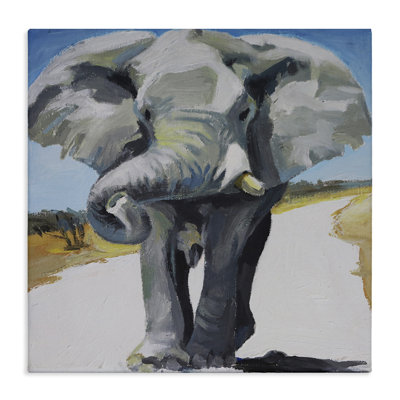 Éléphant majestueux sur toile, par Violeta Vollmer