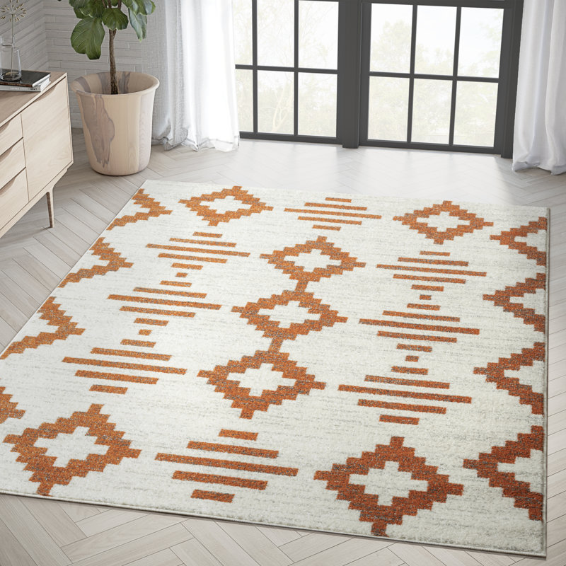 Tapis orange Tidaholm Carlisia CAS240A, Rectangle 5 pi 3 po x 7 pi 6 po