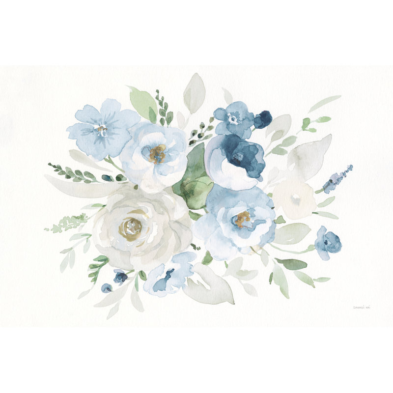 Essence du printemps II - bleu, H 24 po x l 36 po