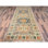 Tapis d'inspiration arménienne vert clair 4 pi x 9 pi 5 po, laine très fine, 200 KPSI, teinture végétale, large tapis oriental noué à la main