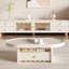 Combinaison meuble télé de style crème avec table basse
