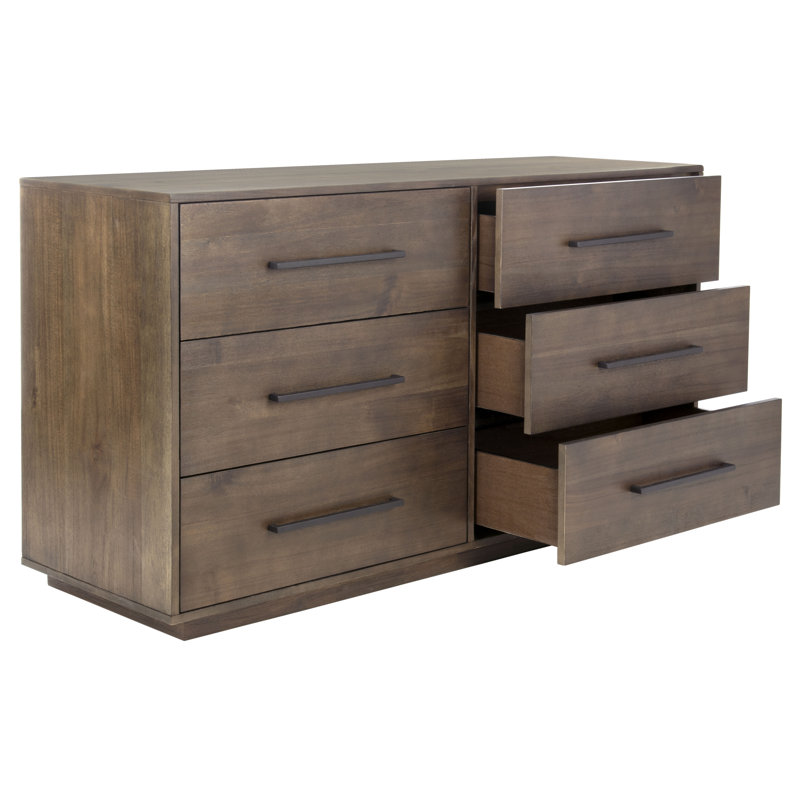 Commode 6 tiroirs Auriane, Chocolat noir