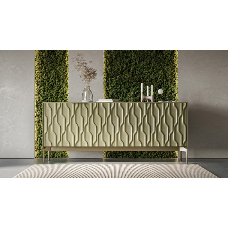 Mesa 79.5'' W Sideboard, Moss/Brushed Brass