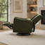 Fauteuil inclinable à bascule pivotant à oreilles de 29,5 po de largeur, fauteuil oscillant en molleton pour chambre de bébé et salon, vert algue
