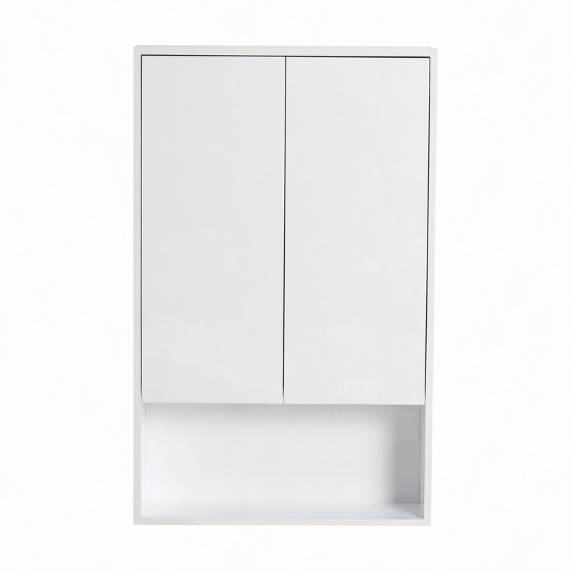24" Bathroom Wall Cabinet, Soft Close Doors, Float Mounting Design (KD-Packing)
