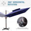 Parasol en porte-à-faux 12 pi x 9 pi, base lestée non incluse-1915961278