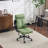 28"W Mid-Back Swivel Office Chair Task Chair With Adjustable Arms-163461921