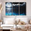 «Moonlit Blue Sea», 3 pièces sur toile-98563097