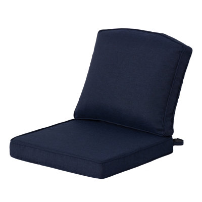 20" x 21.5" Outdoor/Indoor Deep Seat Patio Chair Cushions with Strap - Water Resistant Design