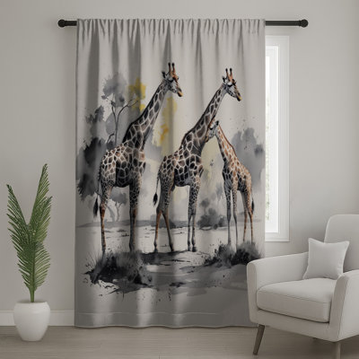 Rideaux de fenêtre Girafe