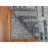 2'6x12'3" Blue Pure Silk and Textured Wool Zigzag with Graph Design Hand Knotted Runner Rug