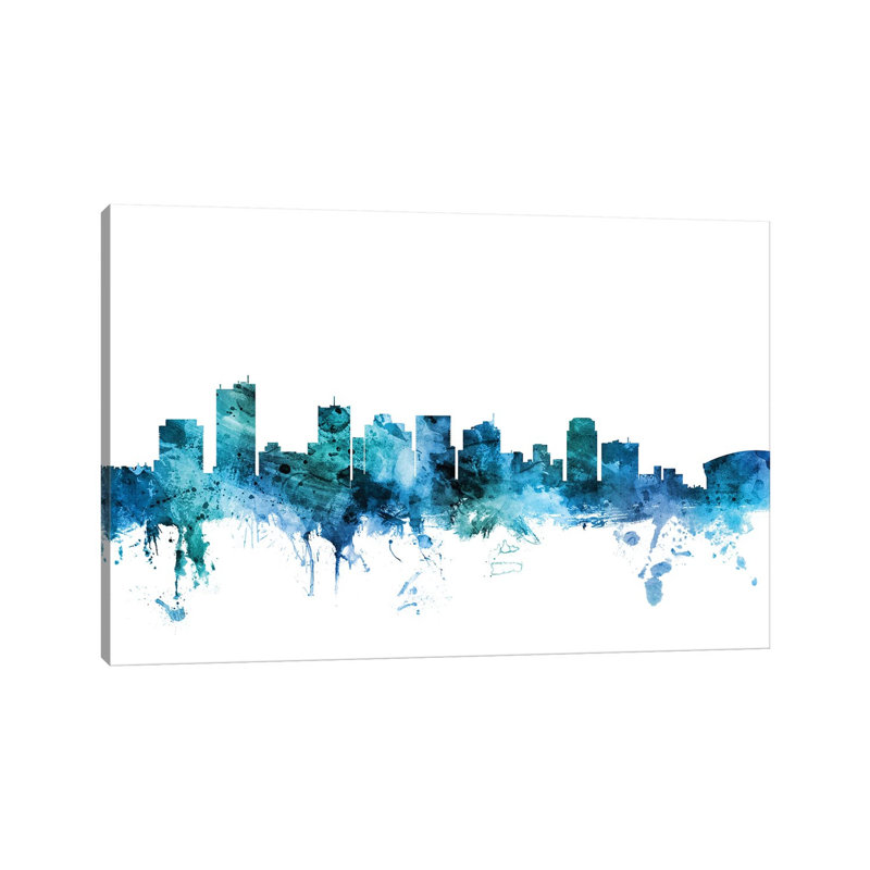 Phoenix, Arizona Skyline 1 Piece Wrapped Canvas Wall Art, 66.04 cm H x 45.72 cm W x 1.91 cm D