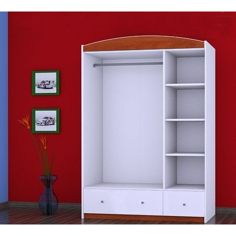 Ornelas 3 Door Wardrobe, Red