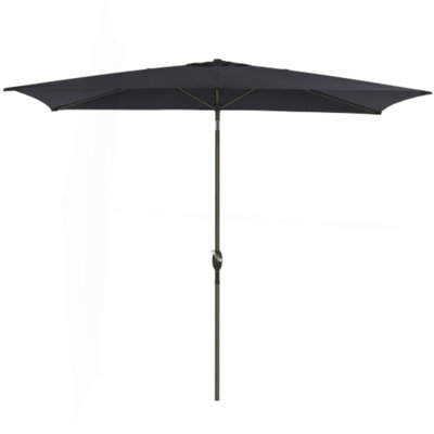 6.5 X 10 Ft Rectangular Patio Umbrella With Crank, Tilt, Polyester UV-Resistant Canopy For Pool, Backyard & Patio (Without Base)
