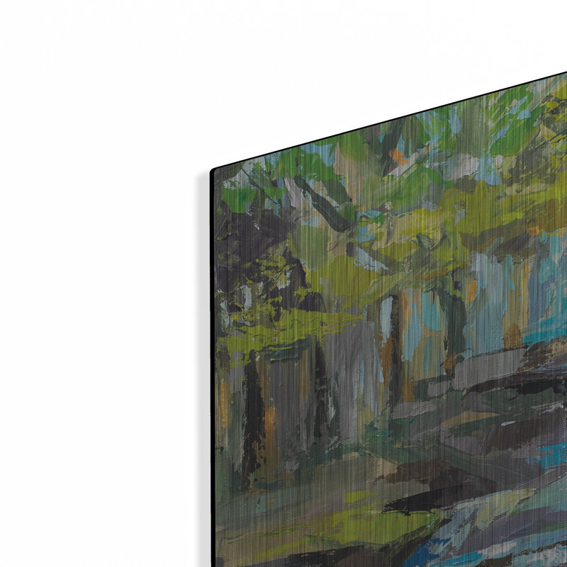 Lark Manor ™ «Waterfall» par Jeanette Vertentes, art mural en métal, H 24 po x l 36 po