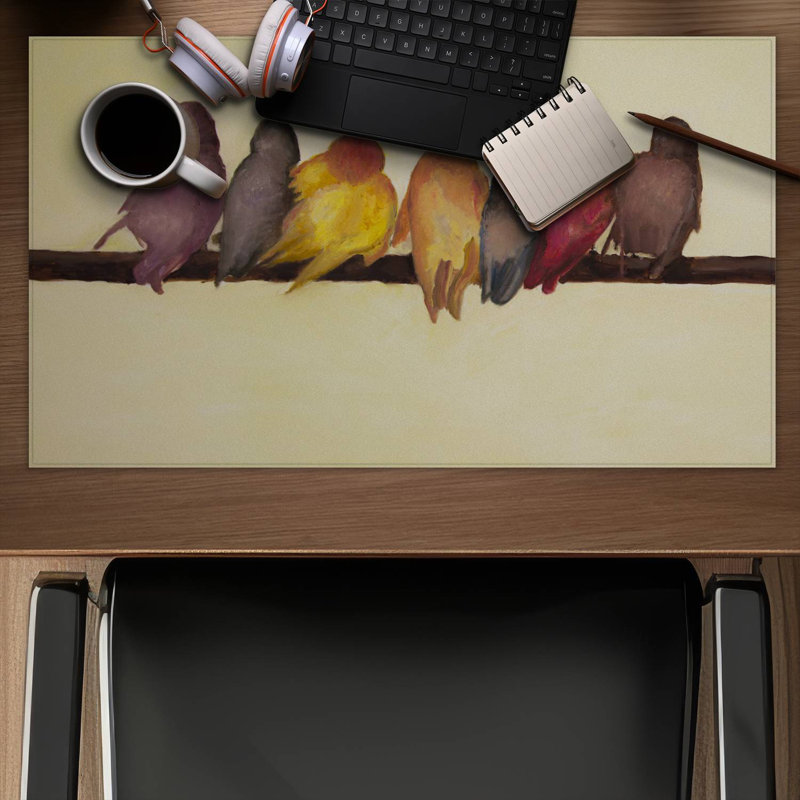 Bird family - 14.00"x24.25" Desk mat