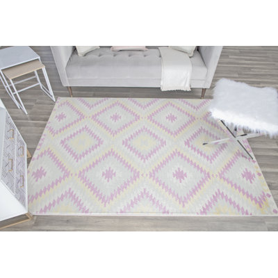 Tapis à motif tribal Mecca Bodrum BubbleGum