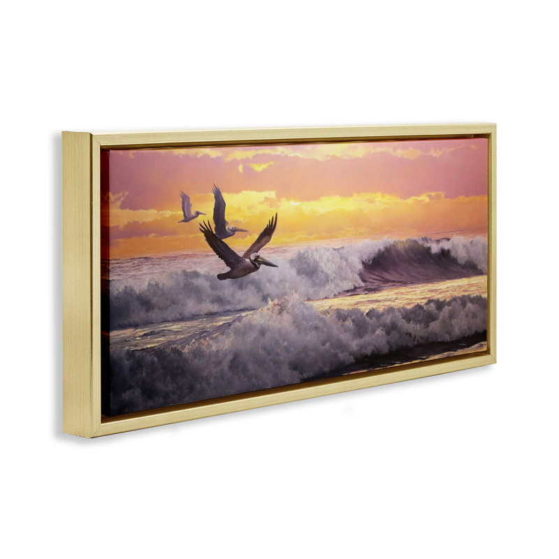 "Eernal Rhythms Seascape", art mural encadré par Mark Kelso, H 14 po x l 31 po, Cadre flottant gris lustré