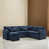 Chenille bleu foncé