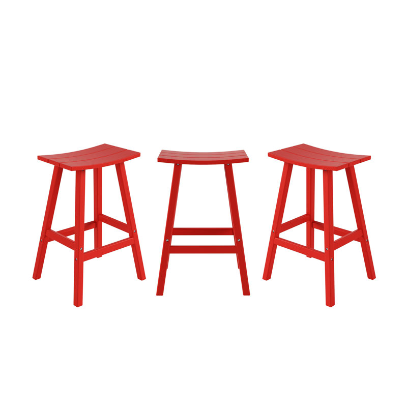 Tabouret d'extérieur Laguna, Rouge, Tabouret de bar (siège d'une hauteur de 29 po)
