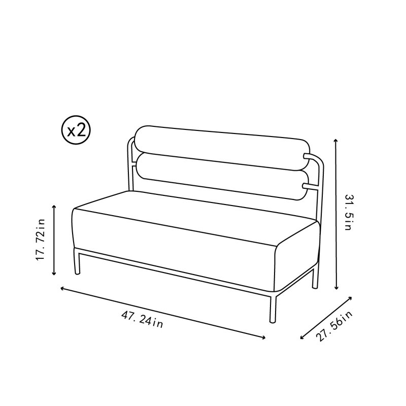 Ensemble de 2 bancs de rangement blancs rembourrés