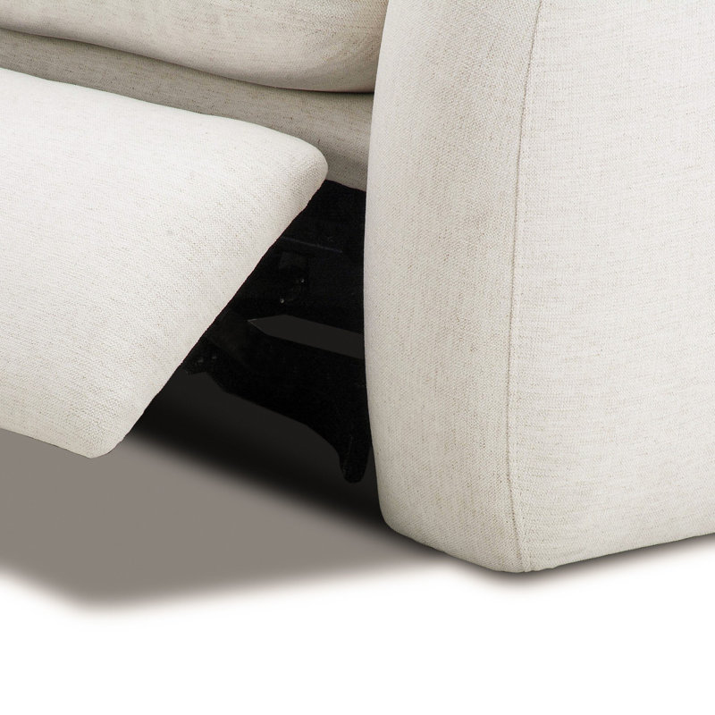 Crawford Recliner, Crypton Nomad Snow Polyester Blend