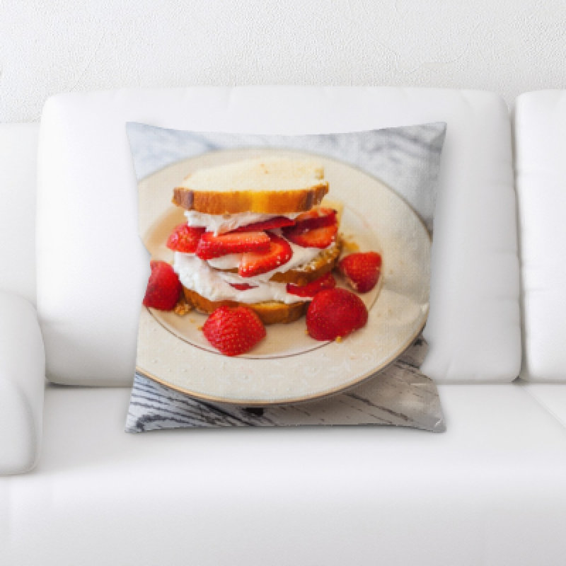 Appetizing Food Microsuede Reversible Throw Pillow