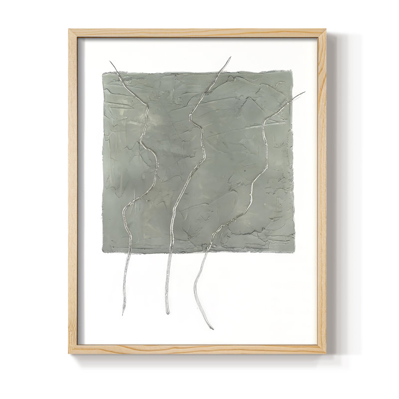 «Divided Plot II», reproduction encadrée - bois massif, Naturel, H 11 po x l 9 po