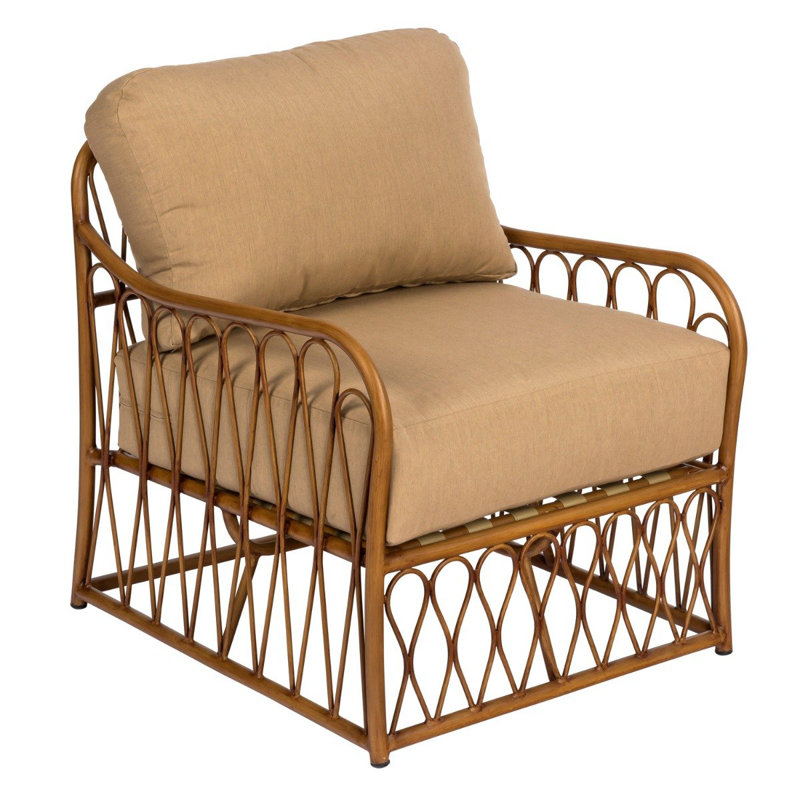 Cane Outdoor Lounge Chair, Chestnut Brown