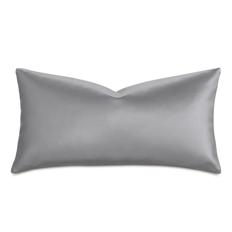 Housse de coussin décoratif en cuir Klein Klein, Acier, H 11 po x l 21 po