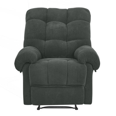 Overstuffed Recliner Chair with Padded Footrest, Ergonomic Support for Reading and Home Theater, Soft Fabric Seating